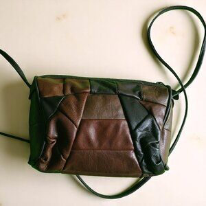 Vintage Mitzi Leather Patchwork Crossbody Bag